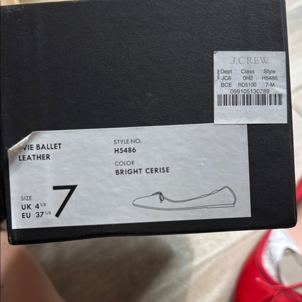 J.Crew Bright Cerise Ballet Flats